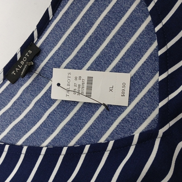 Talbots Ladies V Neck 3/4 Sleeve Blouse. Size XL NWT - Picture 7 of 7